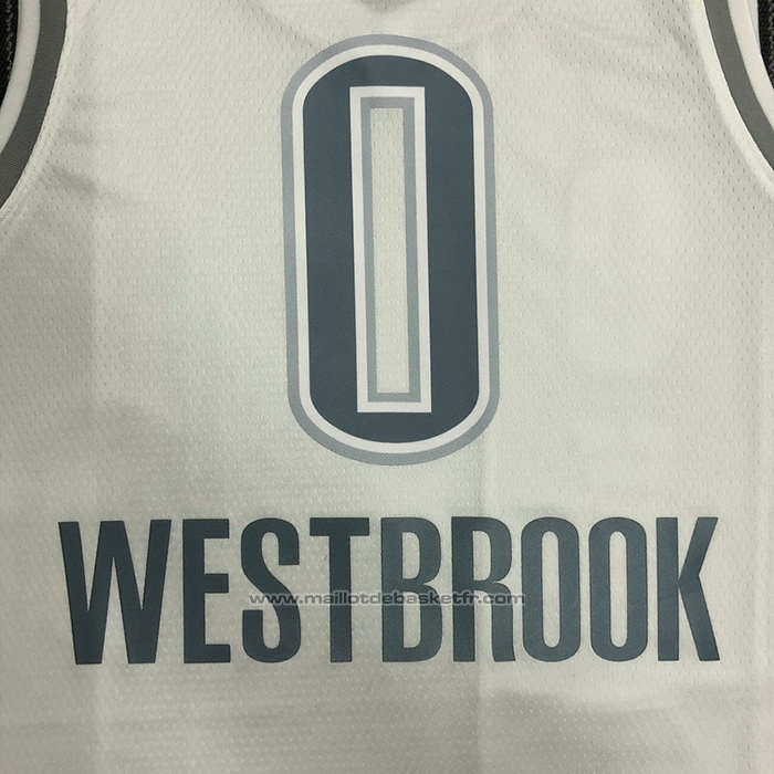 Maillot Oklahoma City Thunder Russell Westbrook #0 Ville 2021-22 Blanc